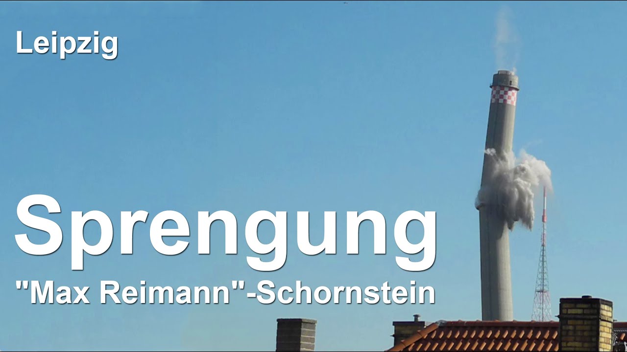 Sprengung des 170 Meter hohen 