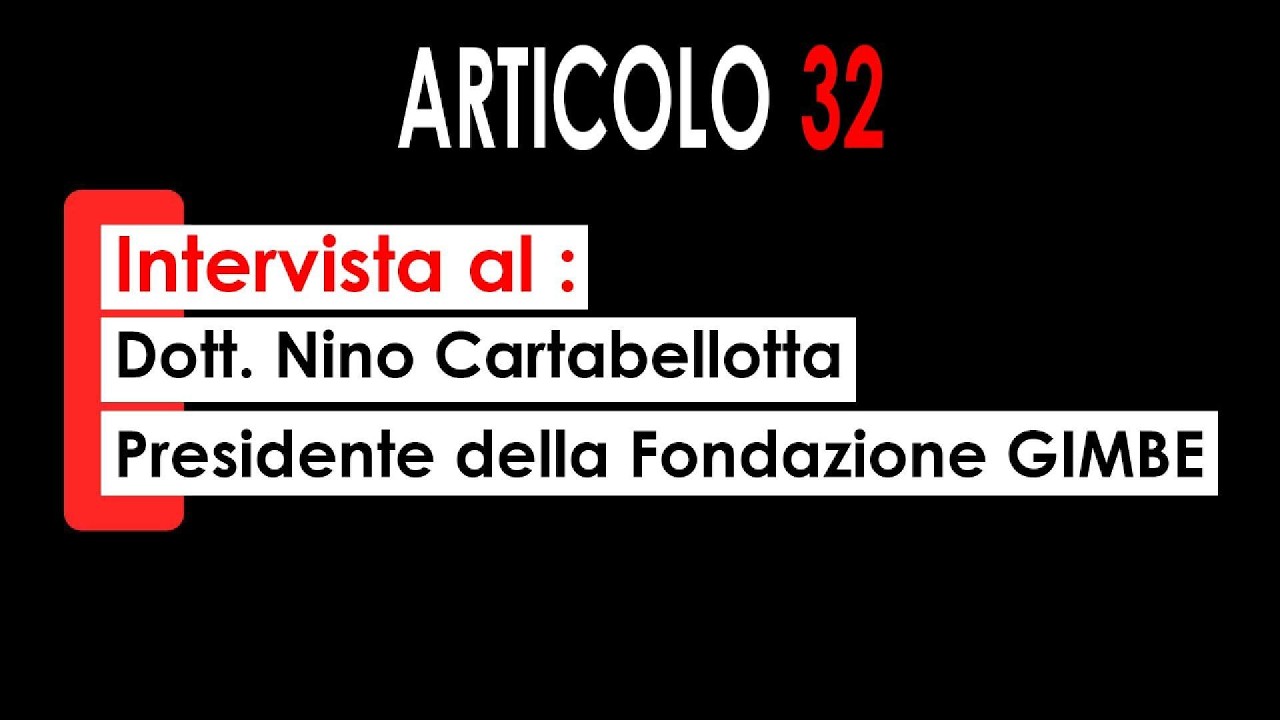Intervista al Dottor Nino Cartabellotta, Presidente della Fondazione Gimbe.