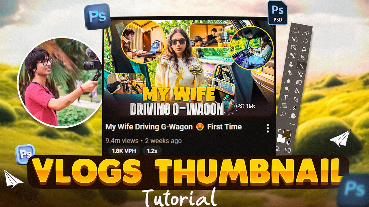How To Make Vlog Thumbnail in Photoshop