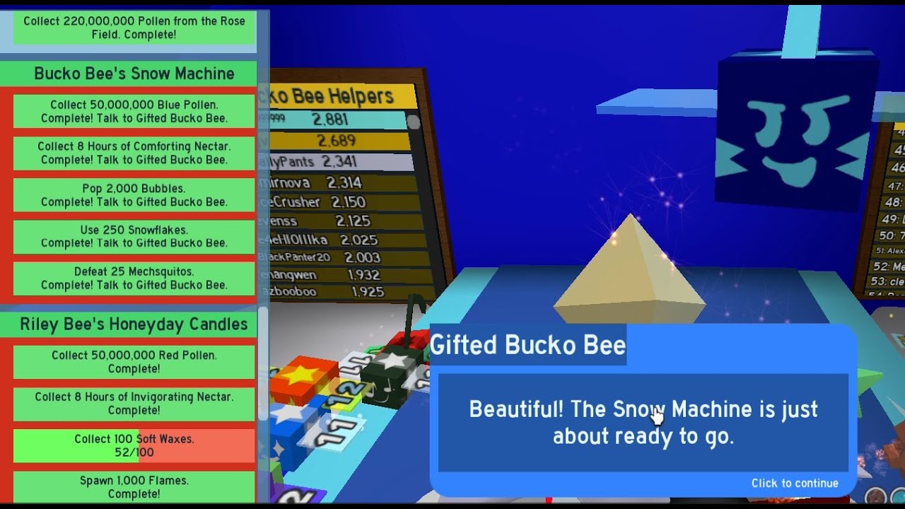 Bucko Bee Quest Rewards | Bee Swarm Simulator
