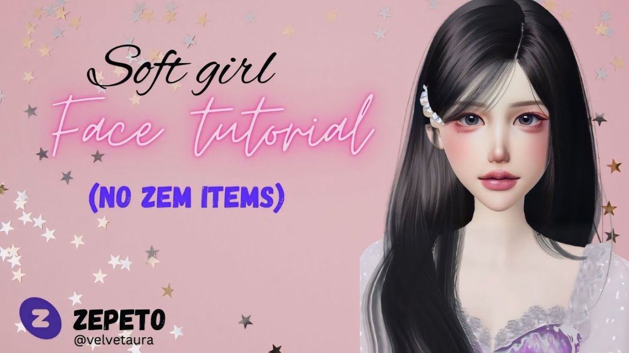 Pretty girl face tutorial (No zem items) | Zepeto girl face surgery tutorial | zepeto face tutorial
