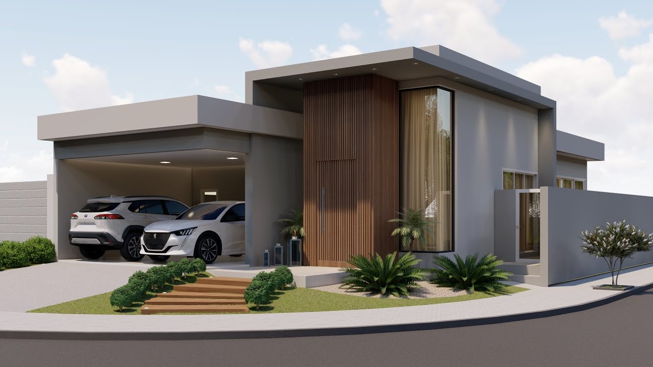 Tour pela Fachada - Casa térrea de esquina com 3 dormitórios