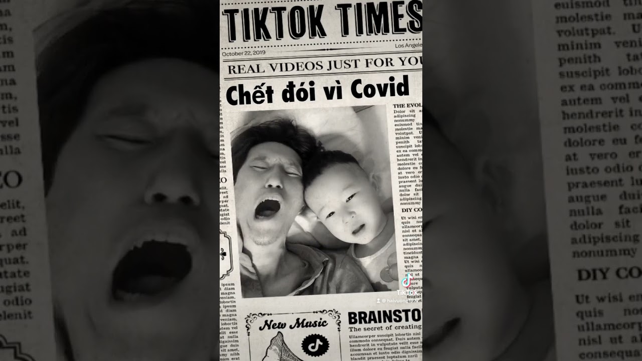 Hai cha con hưởng ứng trend covid