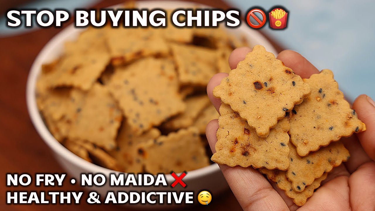 Healthy Baked Rice Crackers Recipe | No Fry Rice Chips for Kids (Better than Store Bought)