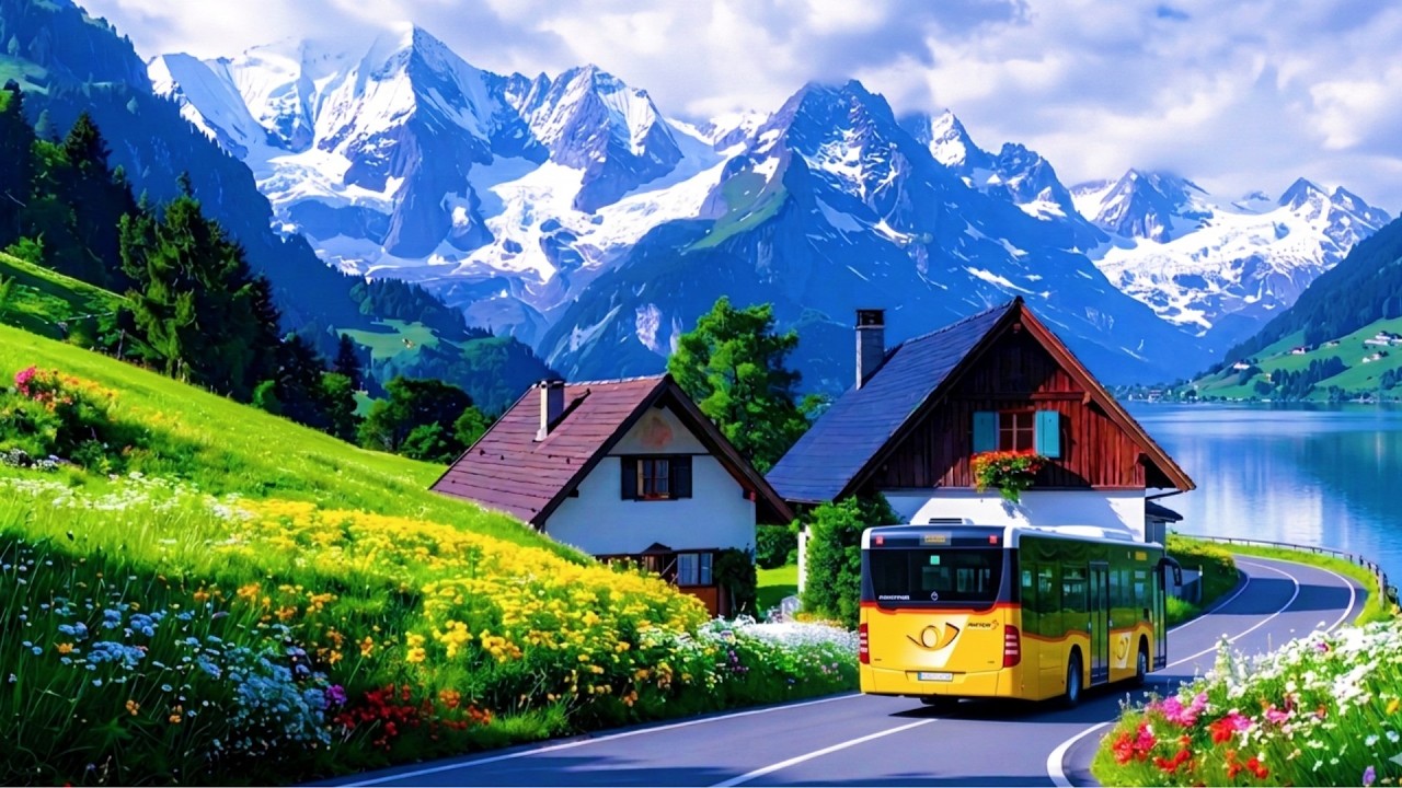 🌸 Switzerland in Spring Will Leave You Speechless 🇨🇭✨ Most Beautiful Lakes in 4K Scenic Drive
