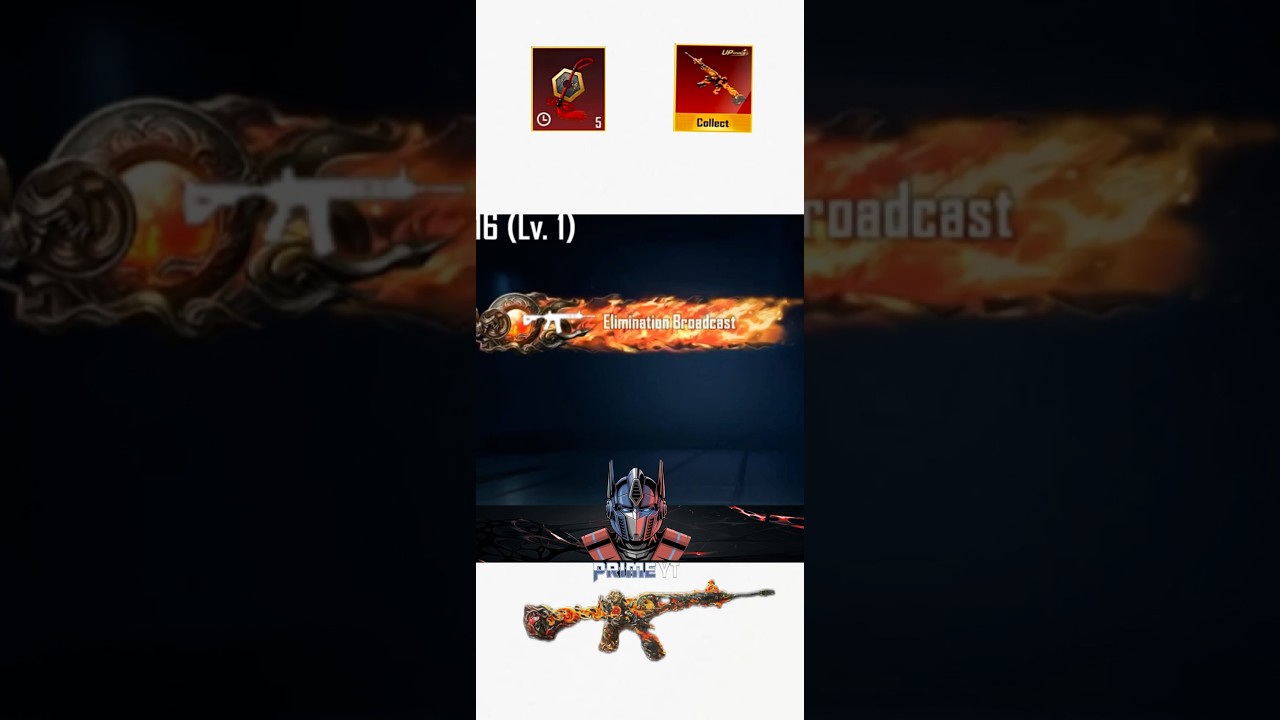 Finally! New Flame M416 Upgrade Skin BGMI | Loot Crate & Kill Effects #bgmi #m416skin #m416glacier