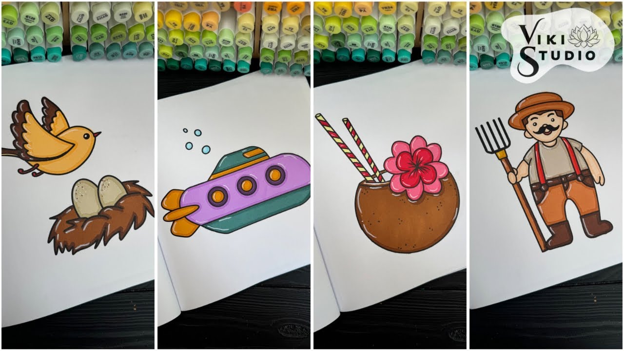 Satisfying and relaxing Coloring book with ASMR markers