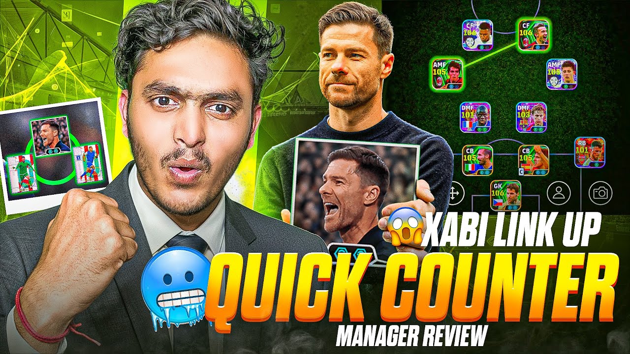 NEW XABI ALONSO 🧠LINK-UP PLAY  MANAGER REVIEW🔥 + OUT WIDE LINK UP 🔥 THE BEST MANAGER IN EFOOTBALL