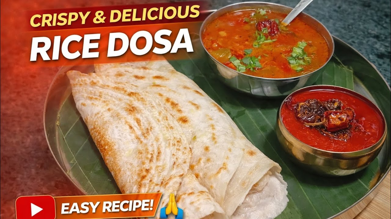 South Indian Style Rice Dosa with Sambar & Chutney | @kantaskitchen1974 