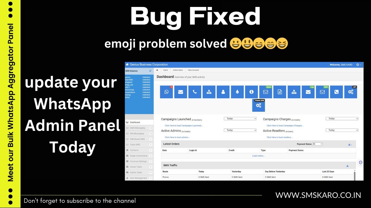 emoji problem solved in Bulk WhatsApp Aggregator Panel