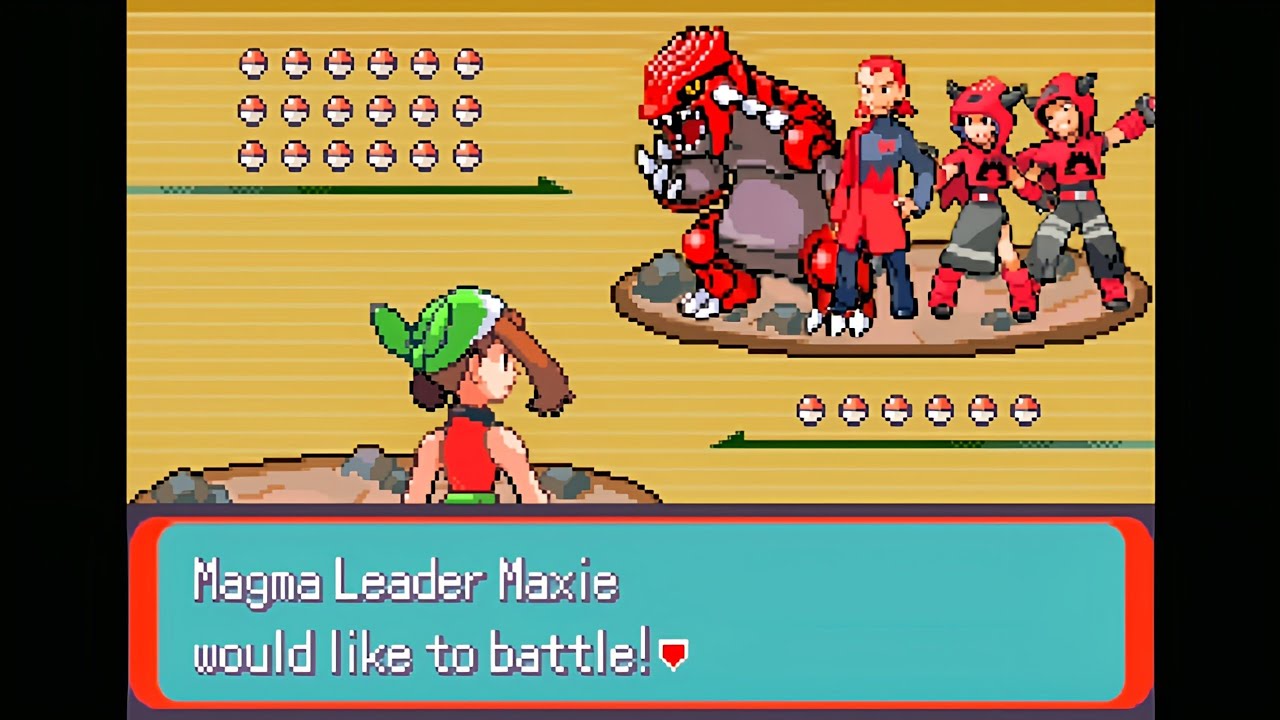 Pokemon Emerald Horizons - Magma Leader Maxie, Tabitha/Courtney @ HQ 20v6, Totem Groudon (Hard Mode)