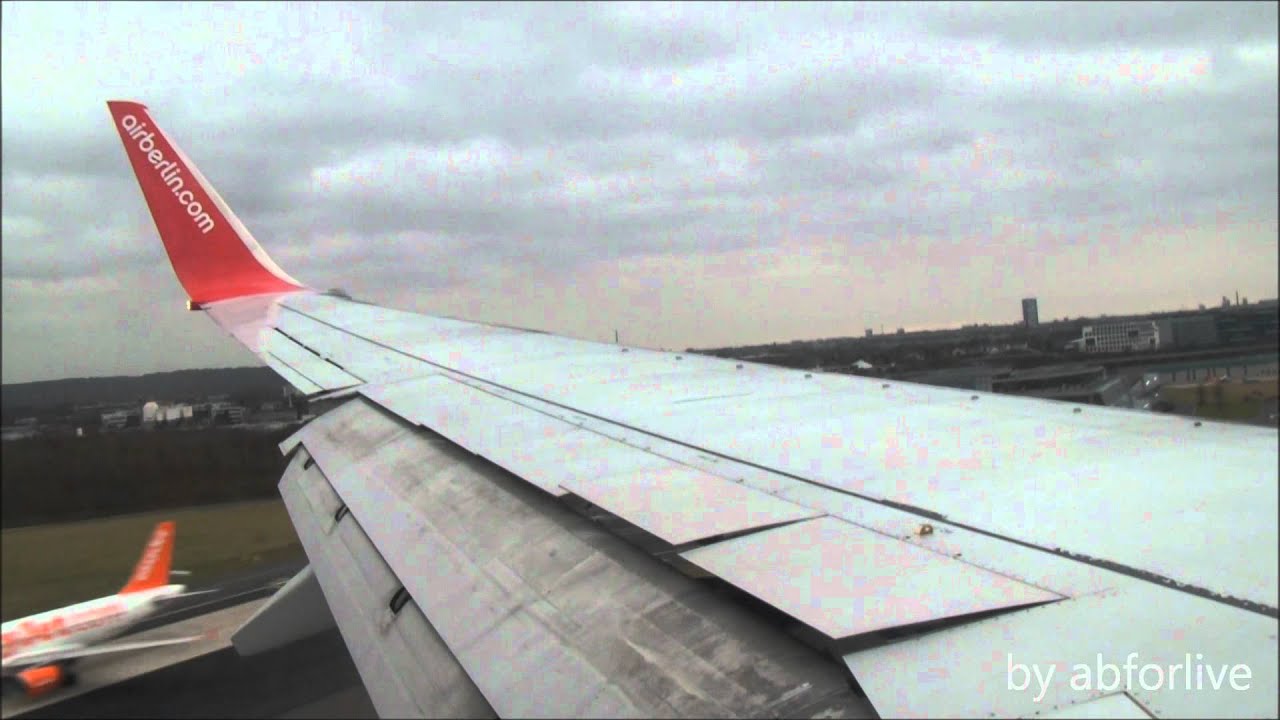 airberlin B737-800 (D-ABBH) stormy go around in DUS [Full HD]