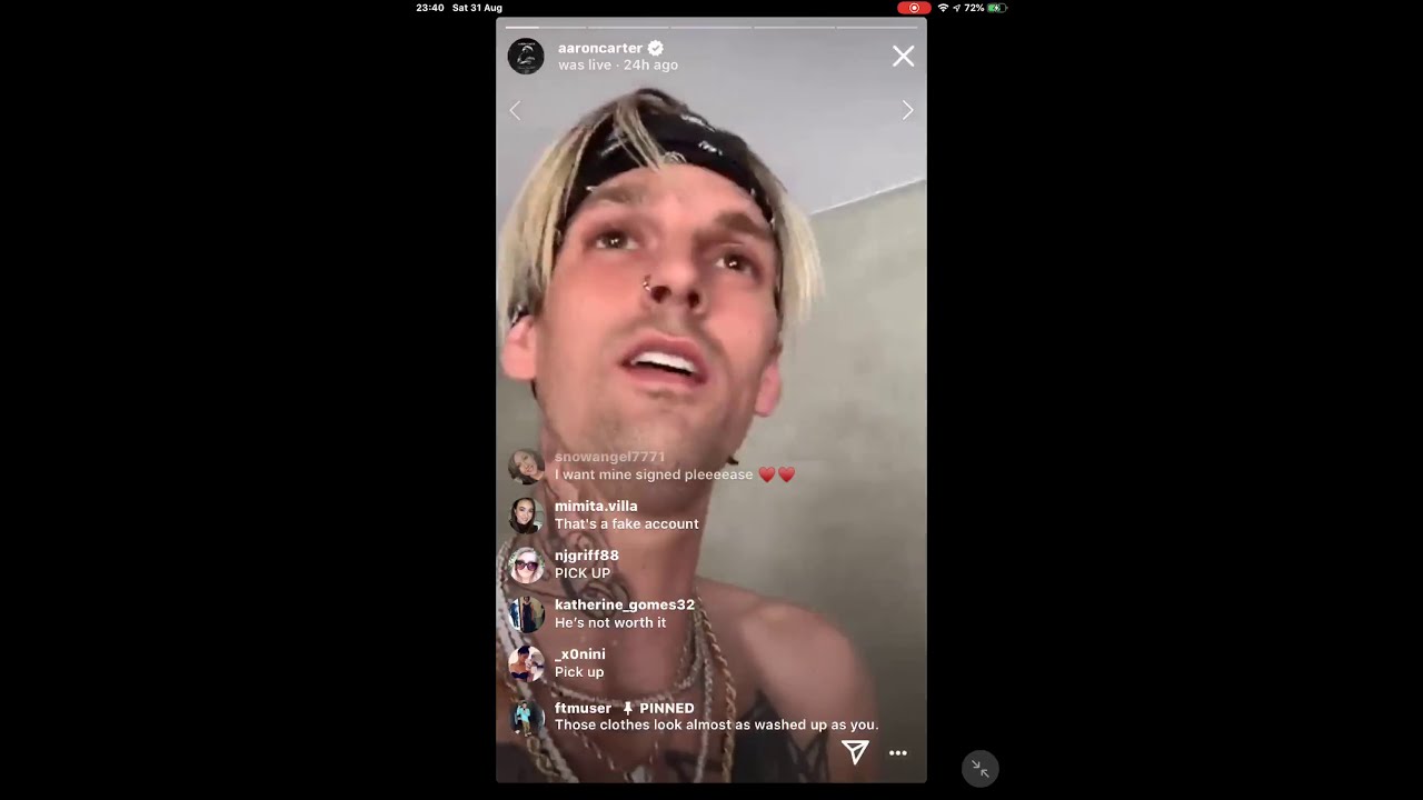 aARON cARTer - instagram-live | insta-live | ig-live | insta-gram | instagram | ig | insta | instag
