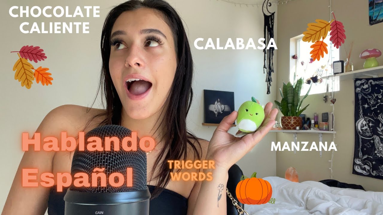 ASMR en Español (Fall Trigger Words in Spanish)🍂