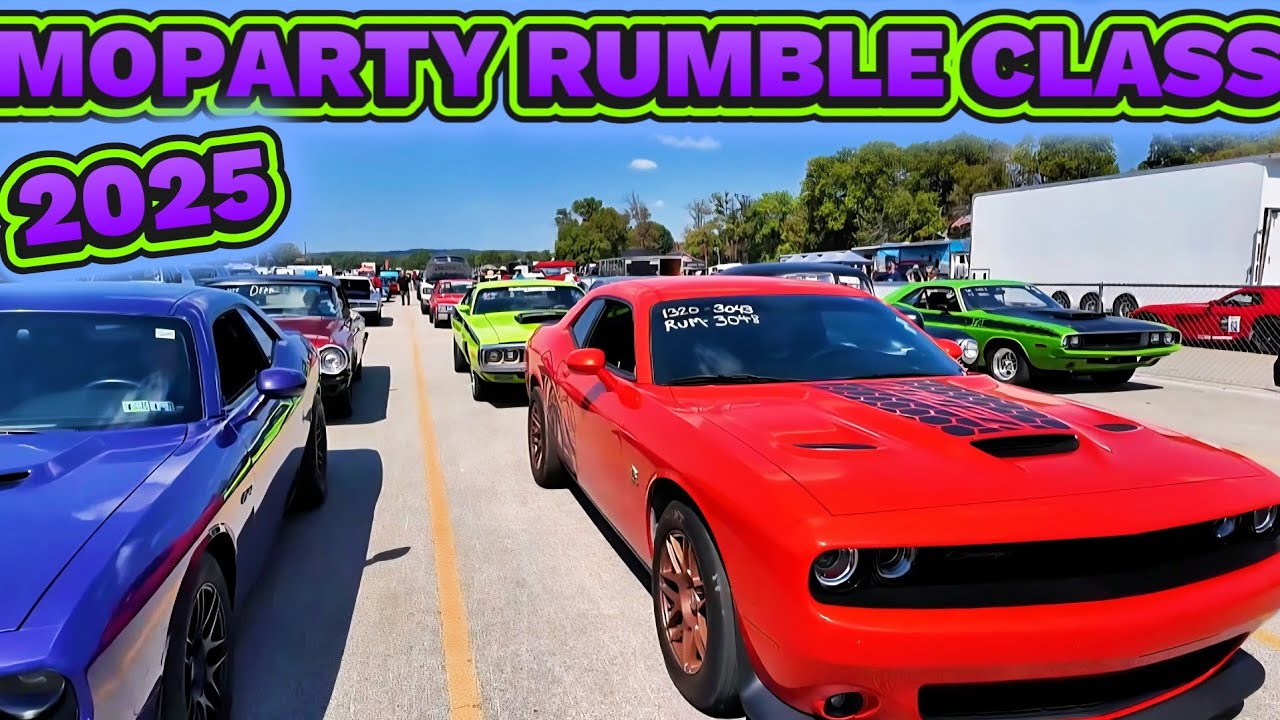 Moparty 2025 Rumble Class Drag Racing.