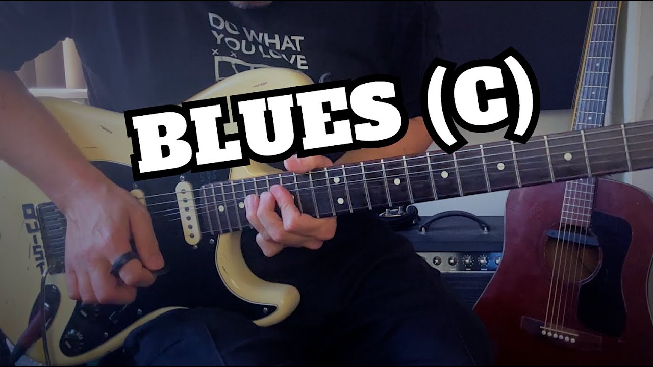 Feel-good Vintage Blues Guitar Backing Track Jam (C)