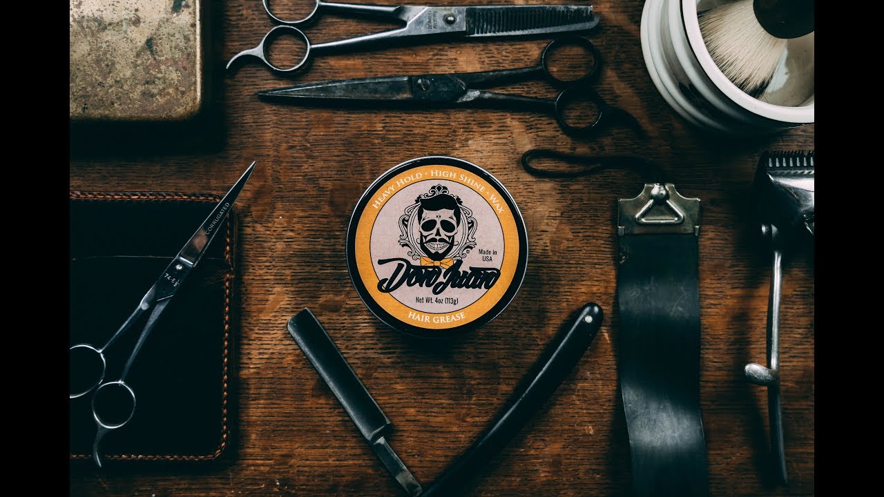 Don Juan Heavy Hair Grease l Old School Grease with POWER l Oil Based Pomade Review & Demo