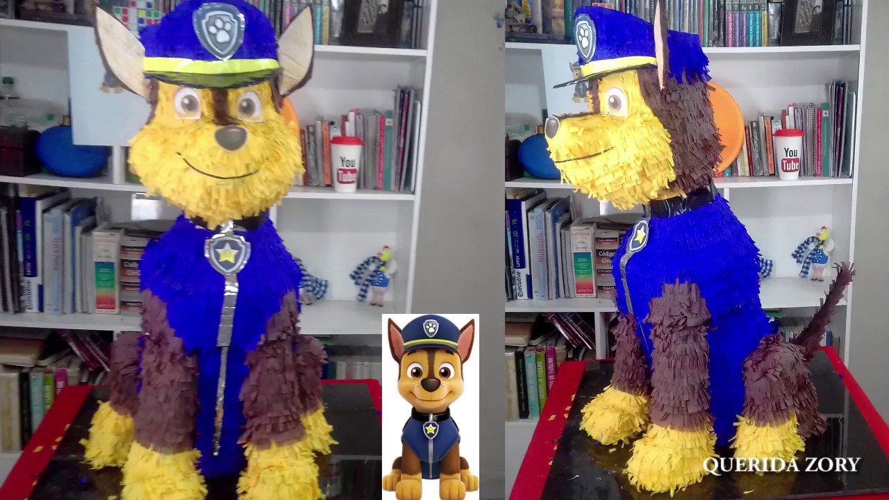 Paw Patrol piñata  Chase paso a paso.