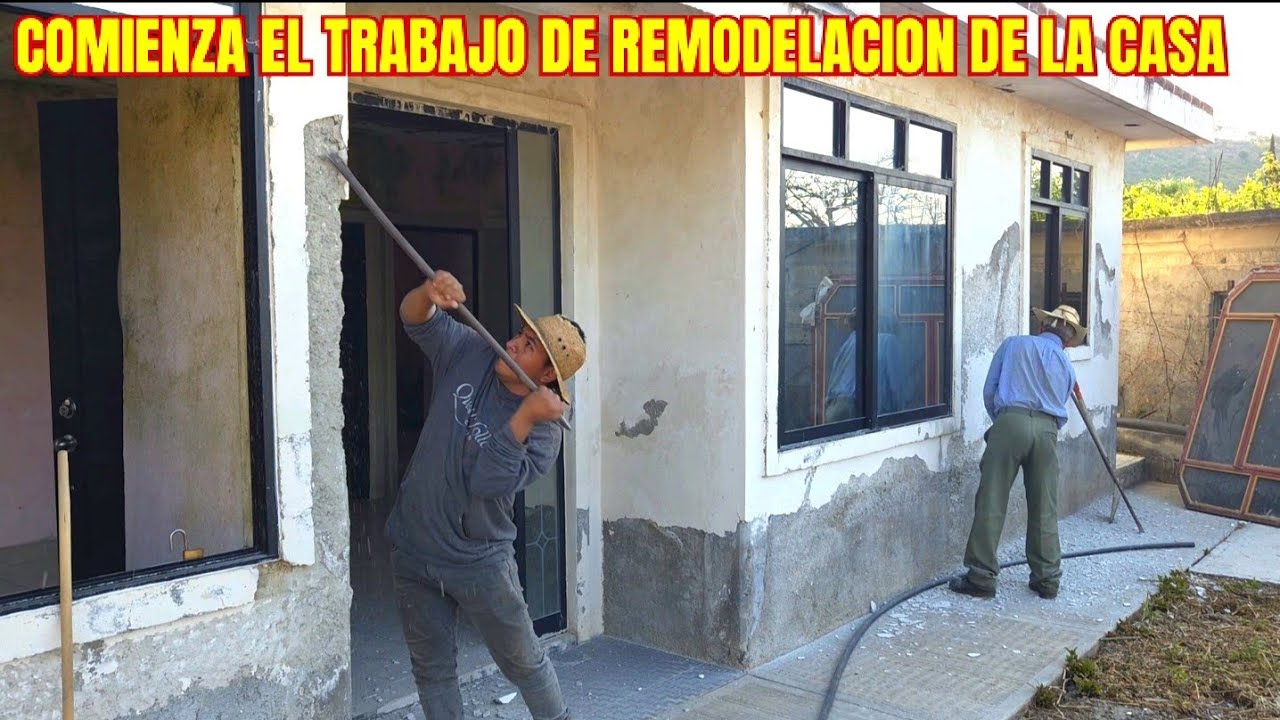 COMENZAMOS  AMETER LE TRABAJO A ESTA CASA AQUI MI TIO Y UN AMIGO