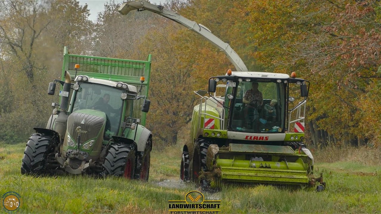 SCHLAMMSCHLACHT im Sumpf Gras häckseln EXTREM Fendt Traktoren bleiben im Moor stecken LU Thiemig