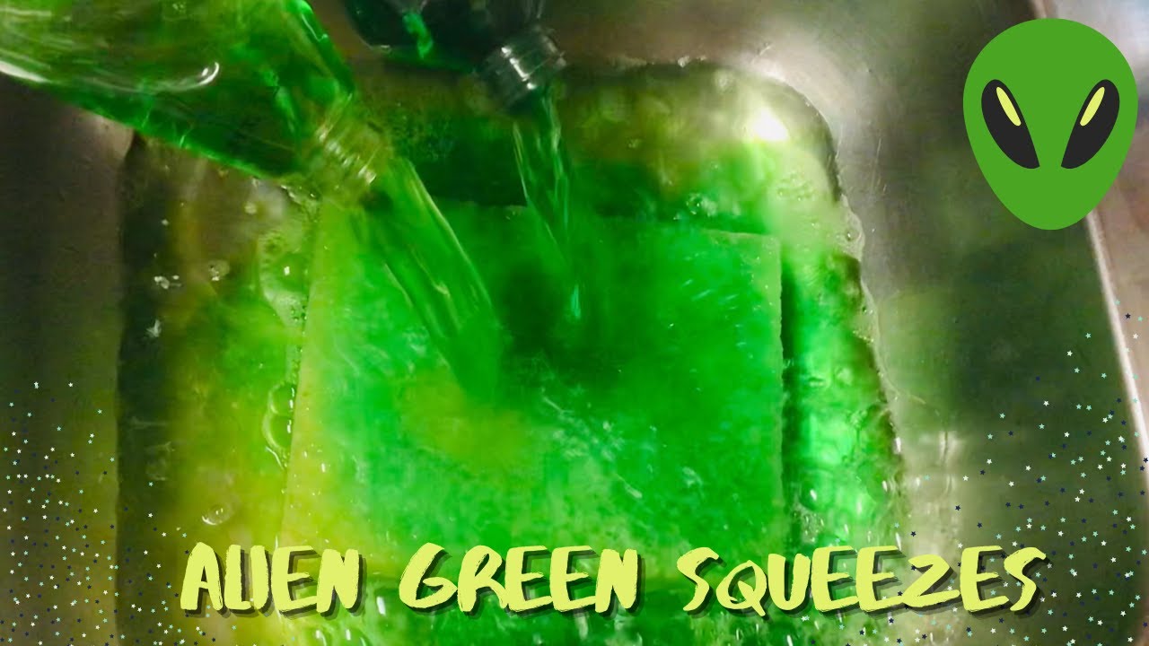 👽💚Alien Green Squeezes👽💚Relaxing~Satisfying ASMR😴