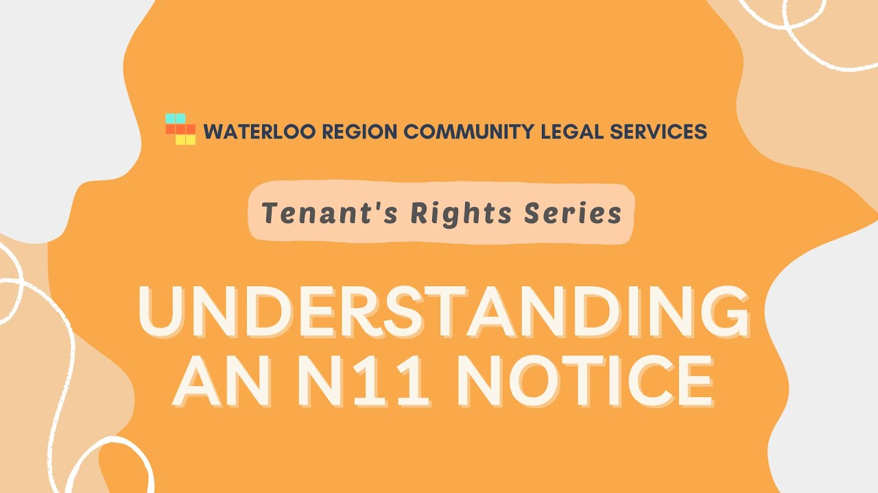 Tenant's Rights Series: N11 Form - Agreement to End the Tenancy