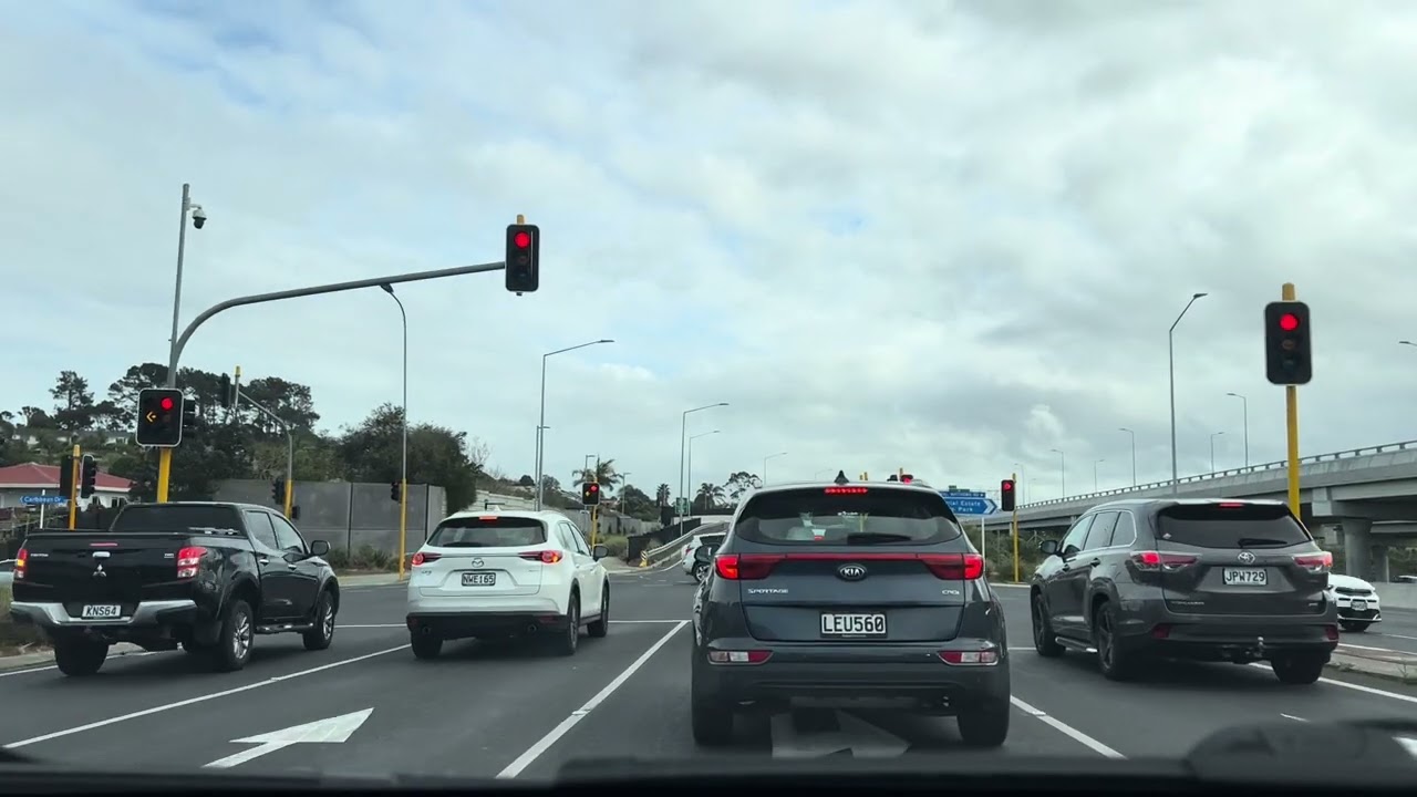 A Saturday Afternoon Drive in Cloudy Auckland New Zealand