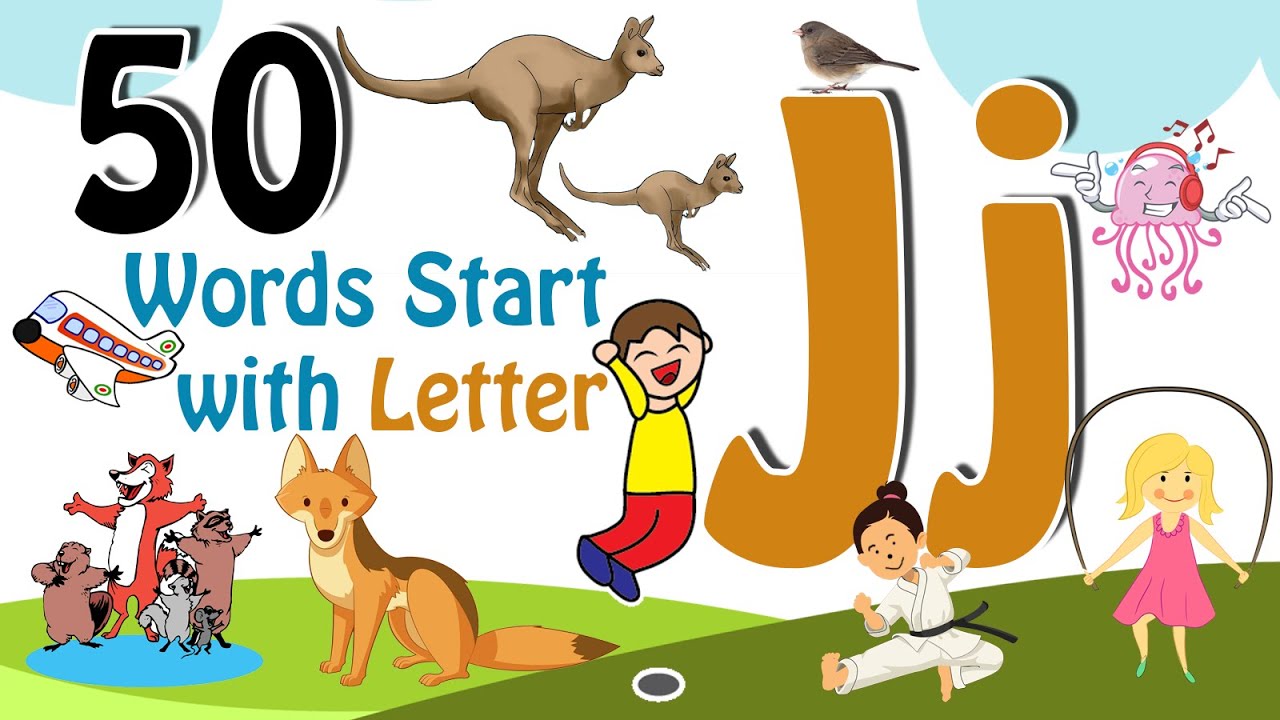 50 Words start with J | Phonics letter J | Letter J Vocabulary | Kids Video | Kids Grade