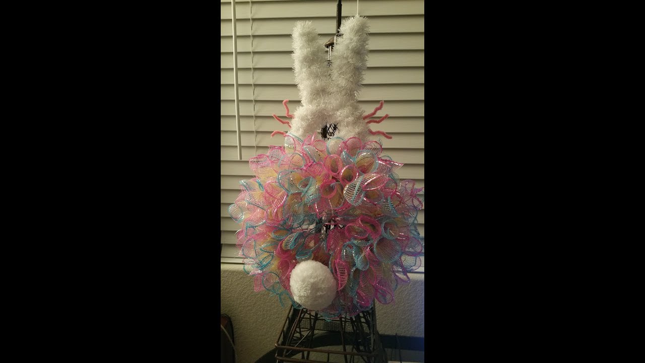 dollar tree bunny wreath altered