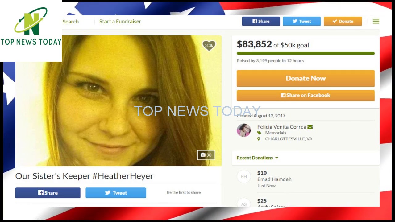Heather Heyer identified as woman killed at Charlottesville protest