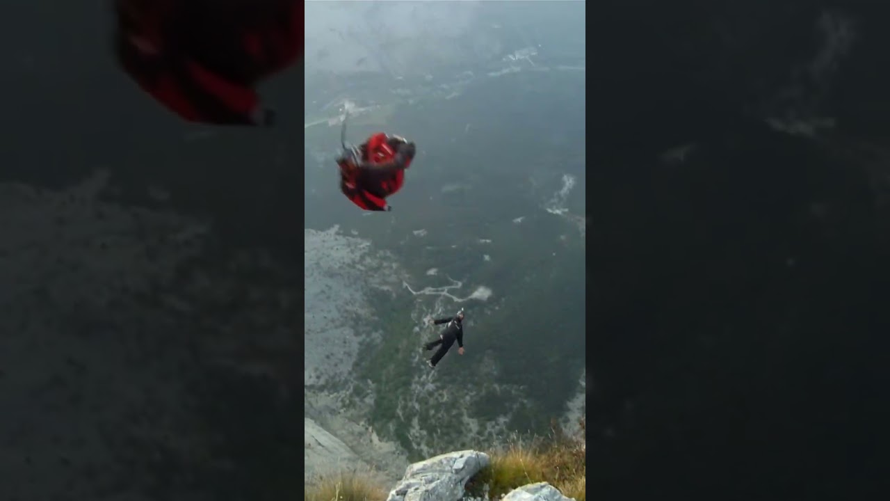 Old school #BASE #jumping. Monte Brento Italy. Everyman’s first #terminal jump.
