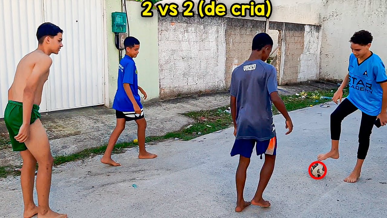 Joguinho: 2 vs 2 de Cria - com Juninho e seus amigos (FUTEBOL DE RUA)