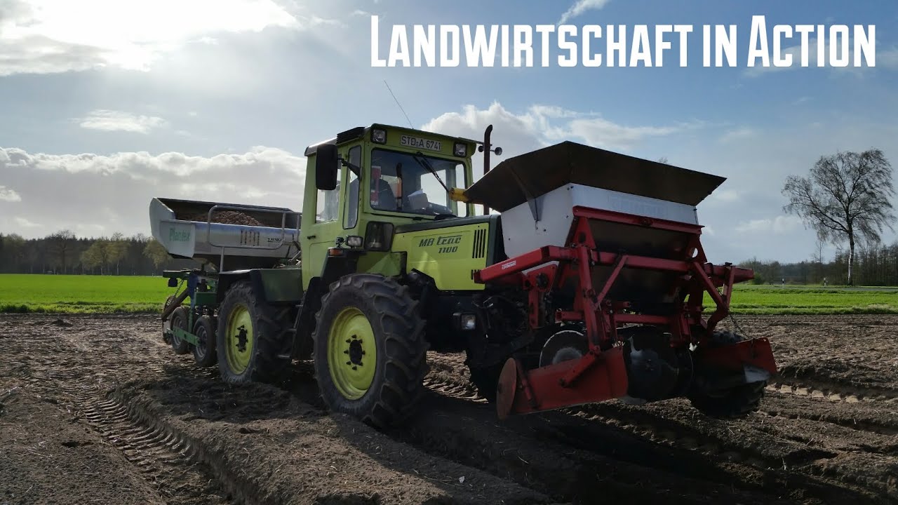 Kartoffeln pflanzen 2016 | MB Trac 1100 | Fendt 415 Vario | Grimme | Plantex | in Action