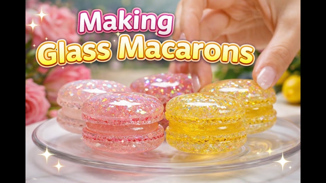 ASMR Making Glass Macarons ✨ Crystal Clear & Satisfying Sounds I AI Content Creation Universe