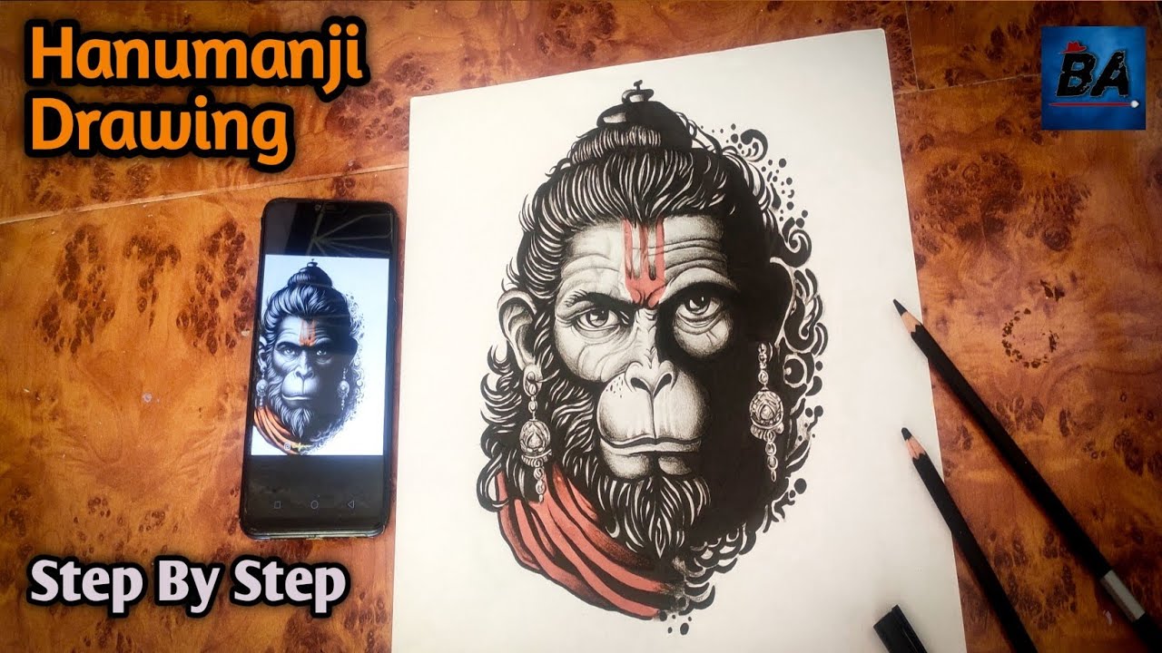 How To Draw Hanumanji | Hanumanji Drawing | Tutorial 