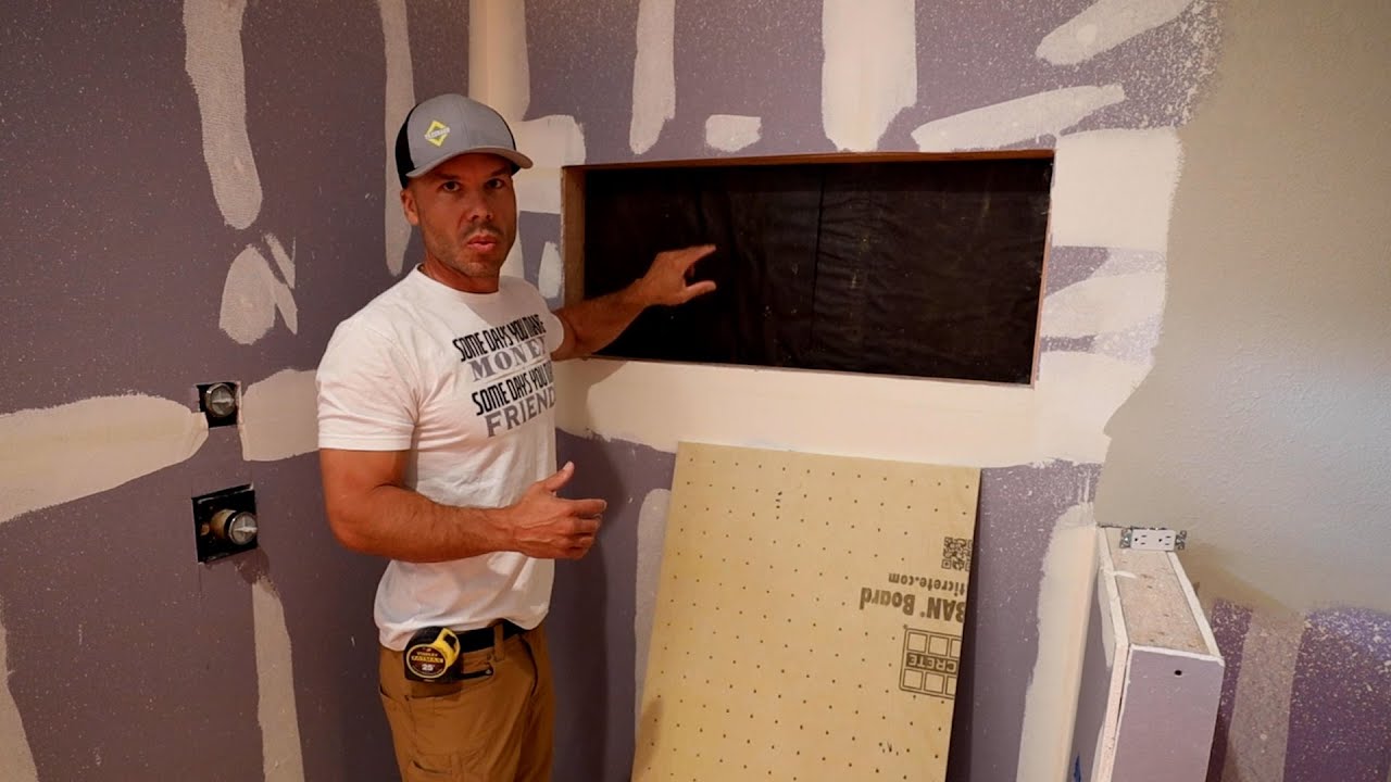 Custom Niche on EXTERIOR WALL--- How to Do It