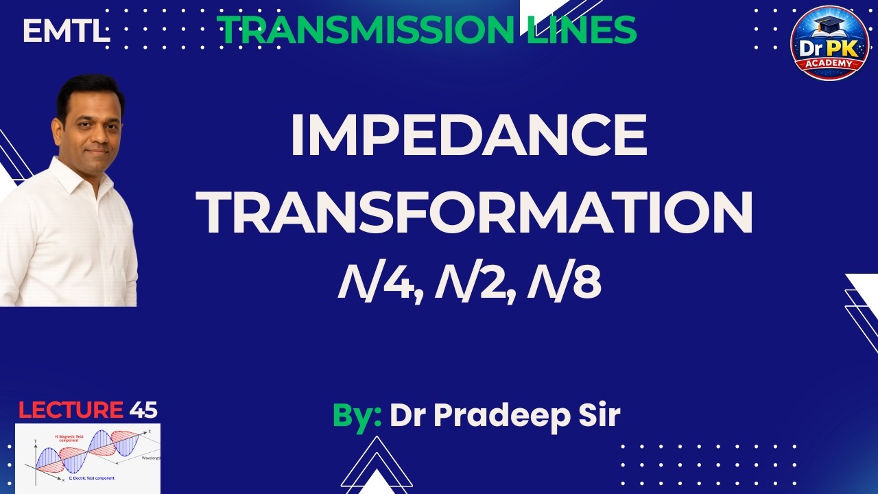 Impedance Transformation 🔥 | λ/4 , λ/2 , λ/8 | EMTL | Gate, ESE, University Exam | L45
