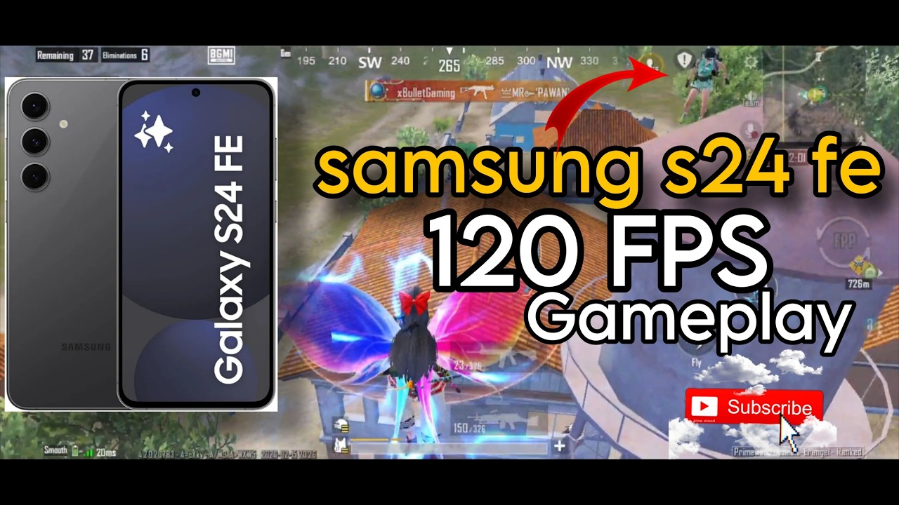 Samsung s24 FE 120FPS Mobile test Gameplay #pubgmobile #samsungs24 #bgmivideos #jonathangaming