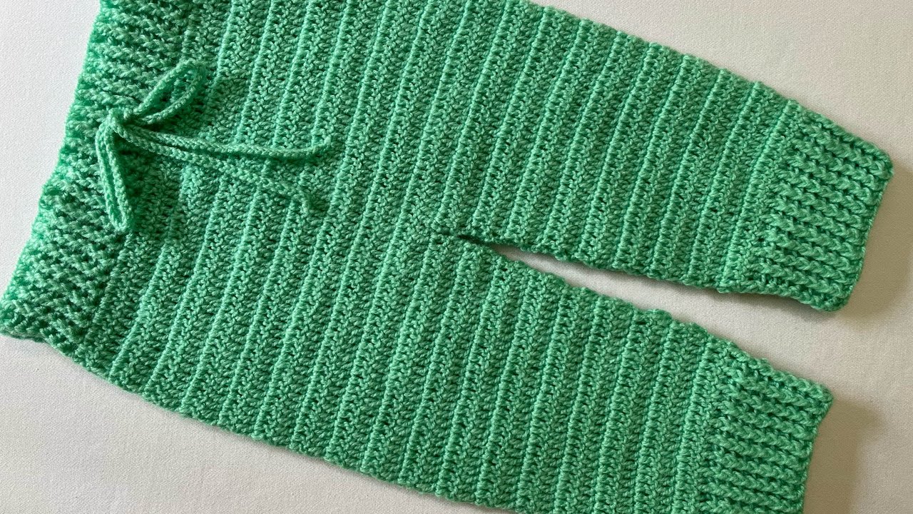 Calça crochê bebê 3 a 6 meses passo a passo (parte 01)