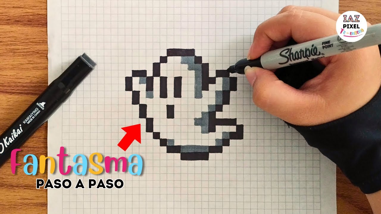 Como pintar un FANTASMA en PIXEL ART – Tutorial paso a paso #pixelart