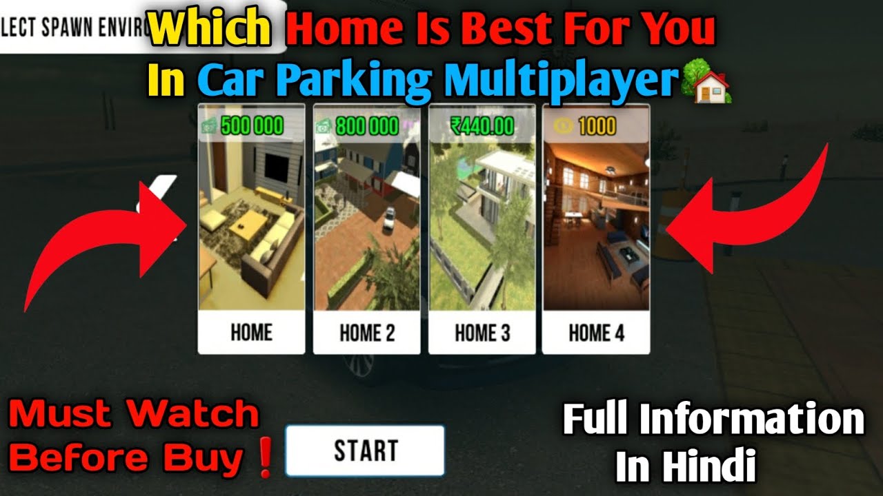 Which Home Is Best For You In Car Parking Multiplayer 🏡