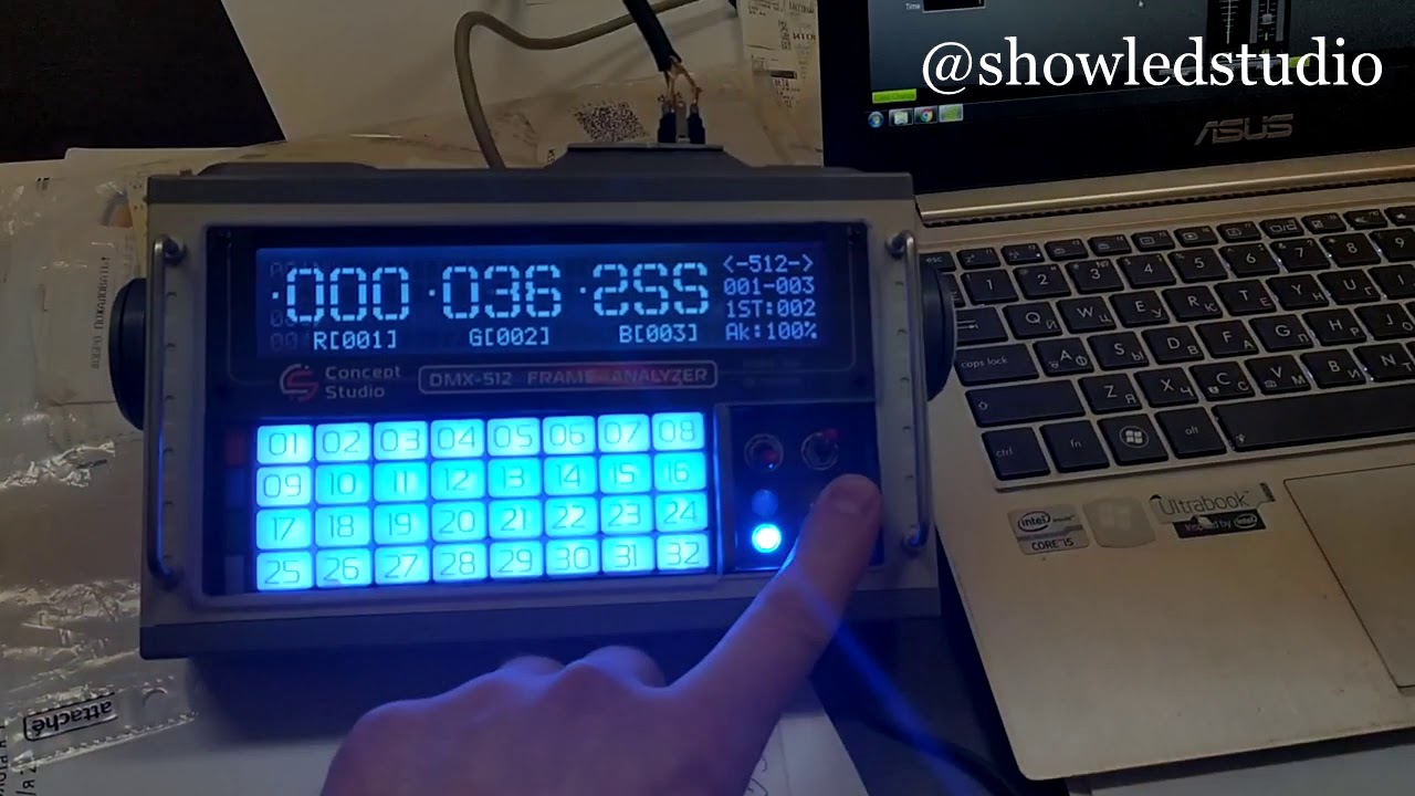 Анализатор DMX с Madrix