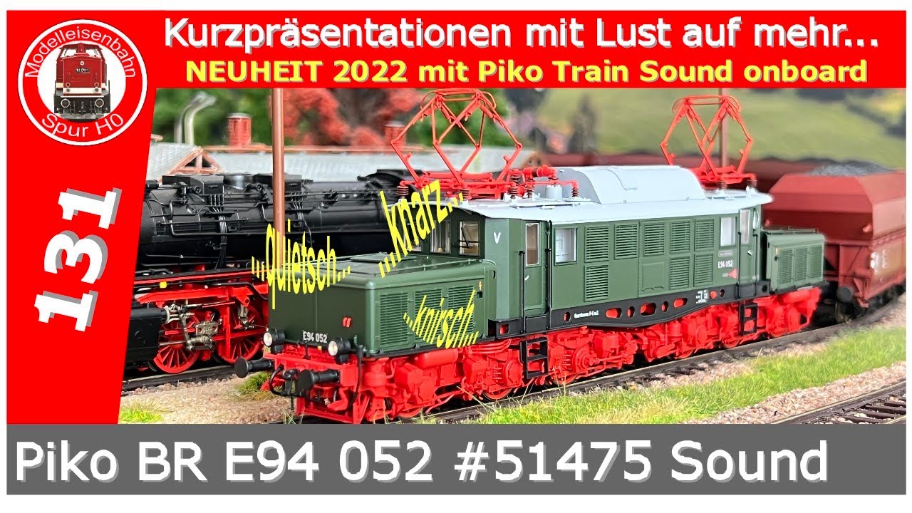 Piko E 94 052 #51475 Krokodil Piko Smart Decoder 5.1xp Sound onboard DR Epoche III