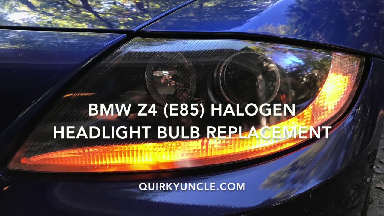 Replace a BMW Z4 (E85) halogen headlight bulb