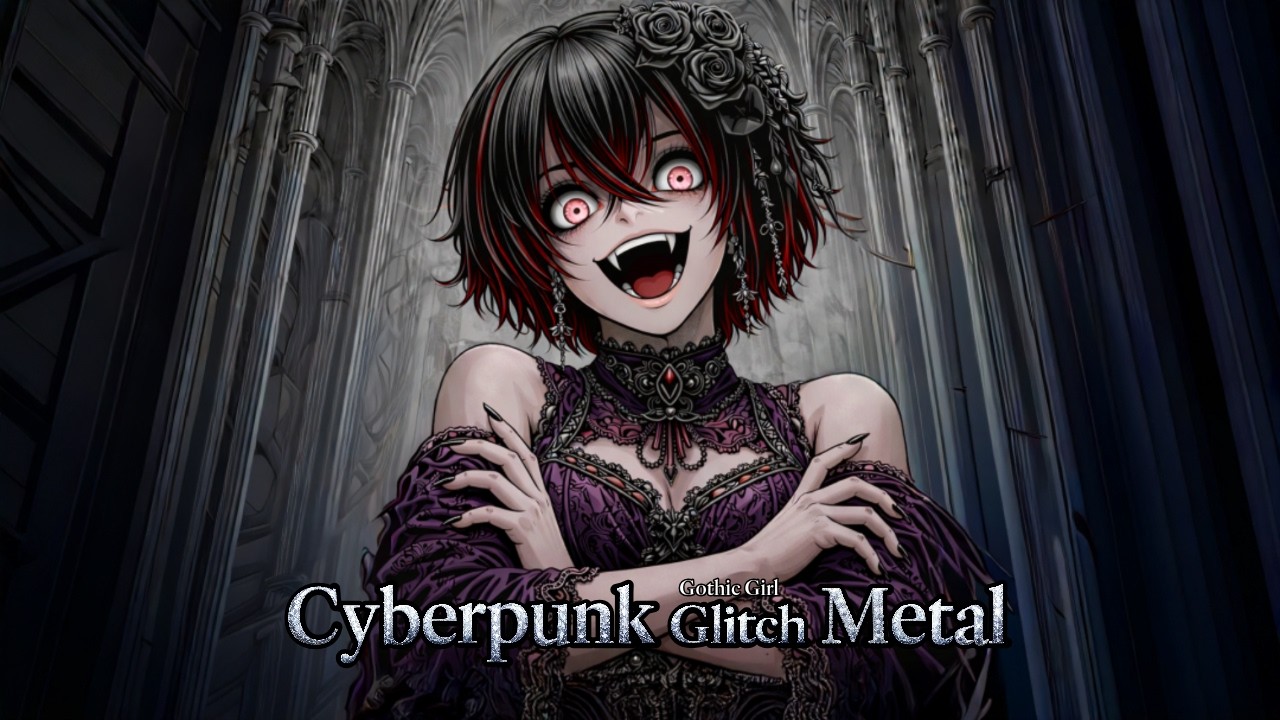 Cyberpunk Glitch Metal / Gothic Girl – Born from an Imperfect System
