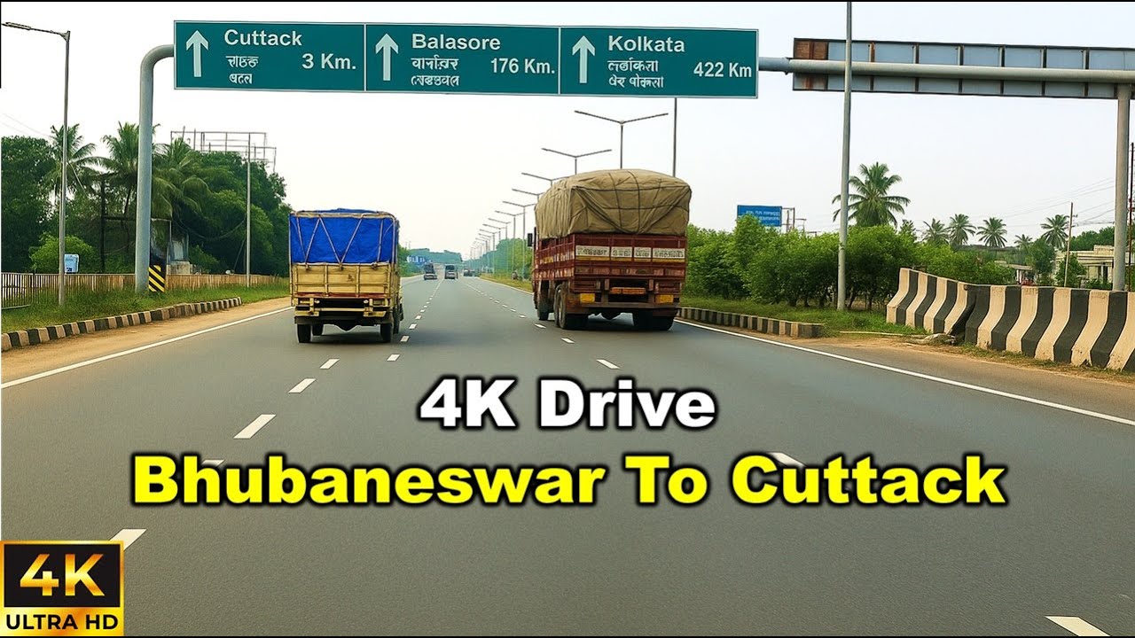 4K Drive Bhubaneswar to Cuttack on Asian Highway 45 #viralvideo #2025 #travel #explore #trending