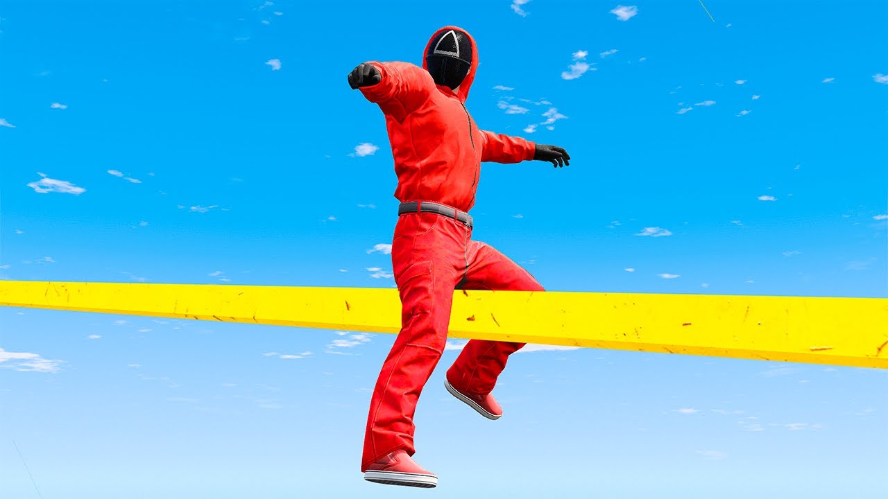 GTA 5 SQUID GAME GUARD RAGDOLLS/JUMP FAILS (Ragdolls Compilation) episode.29