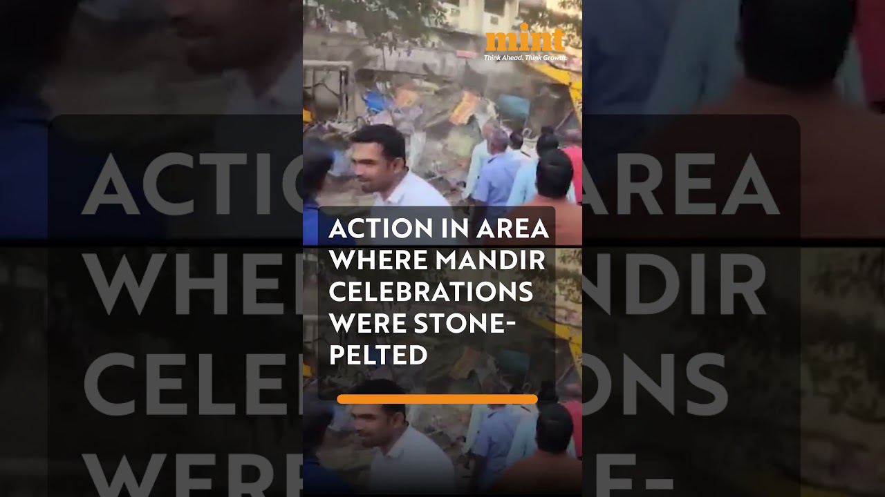 Bulldozer Action In #miraroad #mumbai In Area Where Mandir Celebration Procession Was Stone Pelted