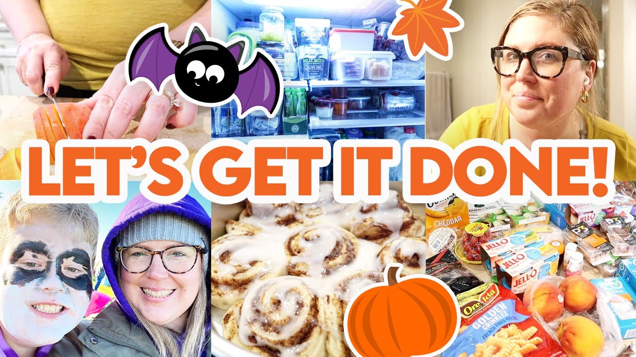 🍂 BUSY get it all done Weekend Prep! 🛒 Grocery Haul + Food Prep