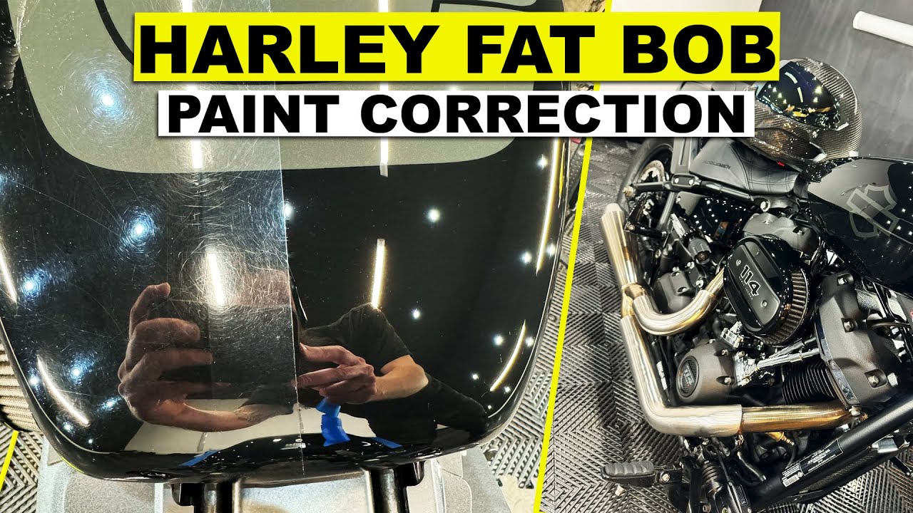 Dull Paintwork RESTORED! - Harley Davidson Fat Bob Paint Correction Detail & Ceramic Coat